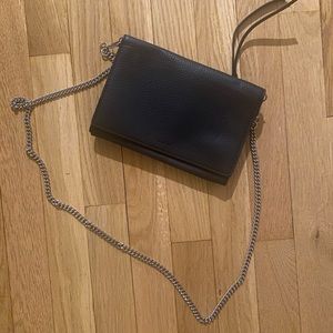 LIKE NEW All Saints Black leather crossbody bag